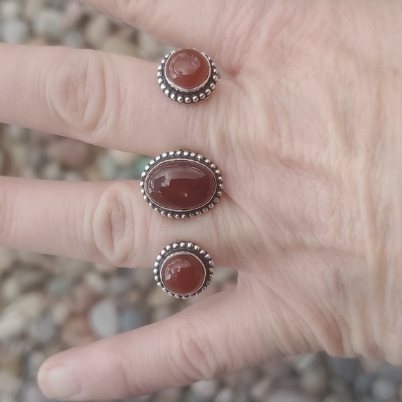 New Carnelian Adjustable 925 Silver Knuckle Ring. - Picture 14 of 16